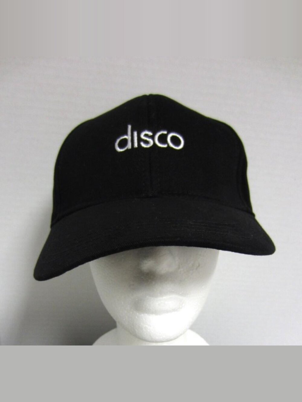 NWT Black Trucker Hat Disco Embroidered Snapback Mesh Back Cap OSFM Retro Party